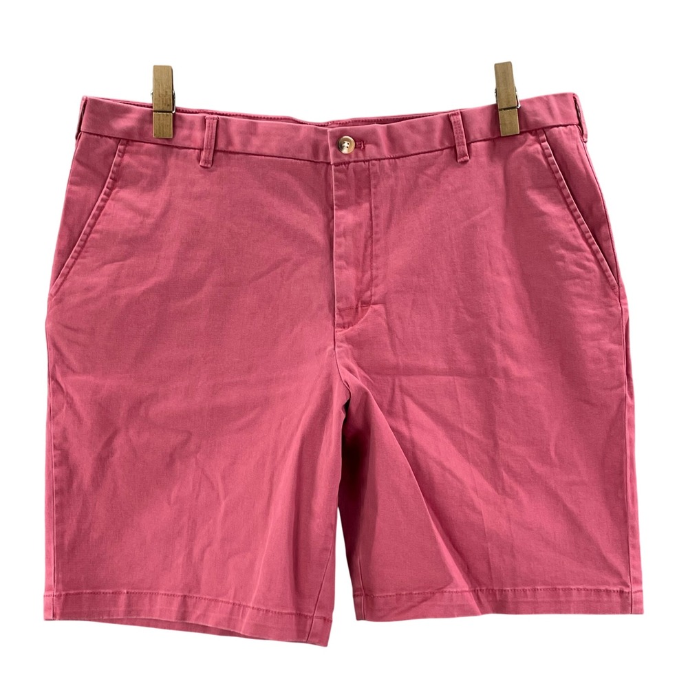 IZOD Saltwater Shorts Men's 40* Pink Stretch Chino Flat Front Casual‎ 9.5 Inseam